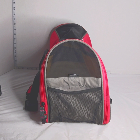 BERGAN PET CARRIER WITH POCKETS RED GENTLY USED - Picture 2 of 10